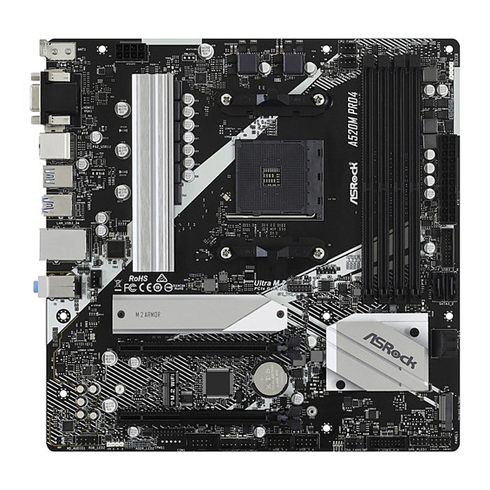 ASRock A520M Pro4 AM4 mATX HDMI/DP/VGA DDR4