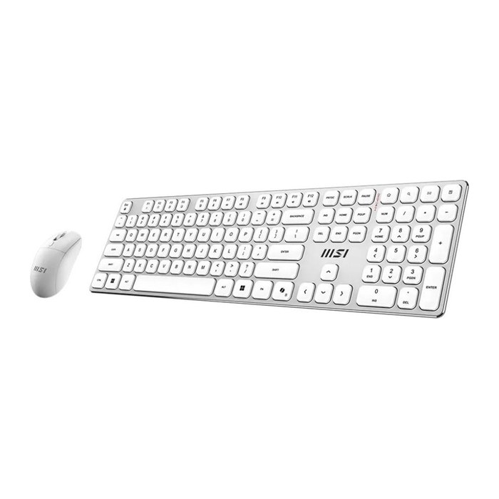 MSI FORGE K210 Combo White DE Keyboard-Maus Combo, wireless