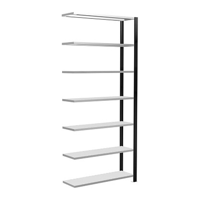 SCHULTE Anbau-Schwerlastregal 36016-S schwarz 100,0 x 30,0 x 230,0 cm