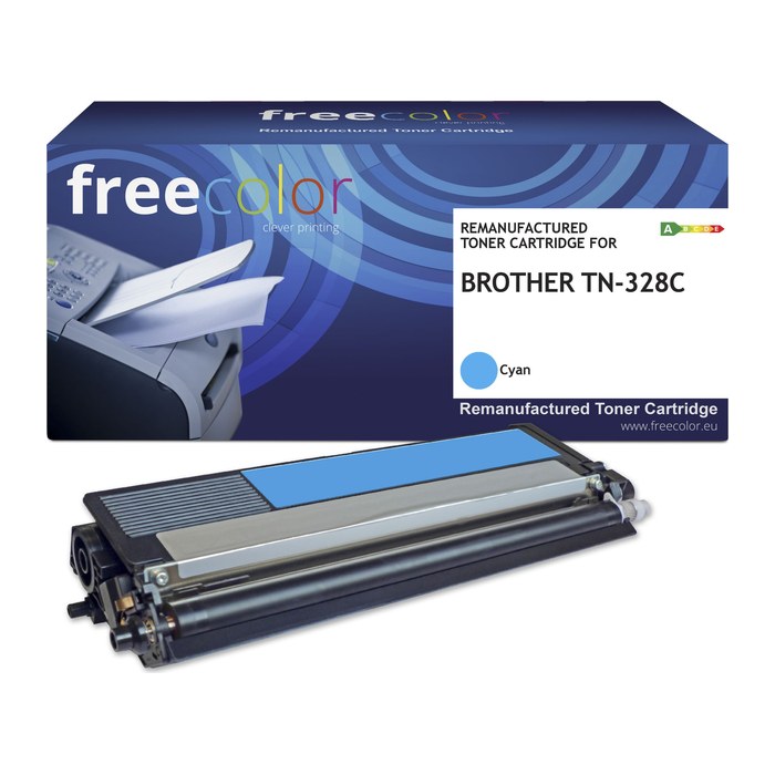 Freecolor Toner Brother TN-328C cyan 6000 Seiten remanufactured