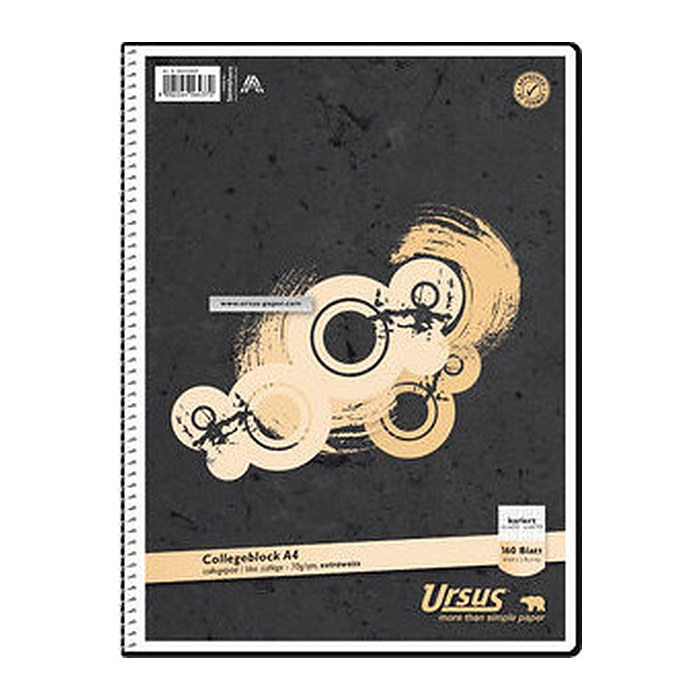 Ursus® Collegeblock kariert DIN A4 ohne Rand, 1 Block