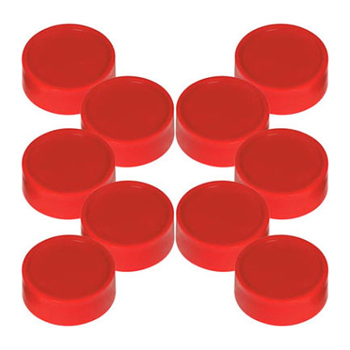 MAUL Magnete rot, Kunststoff Ø 3,4 x 1,4 cm, 10 St.
