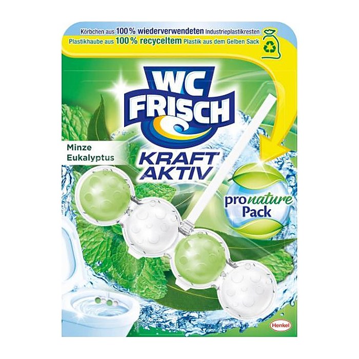 WC FRISCH KRAFT AKTIV pro nature WC-Duftspüler Minze Eukalyptus, 50 g