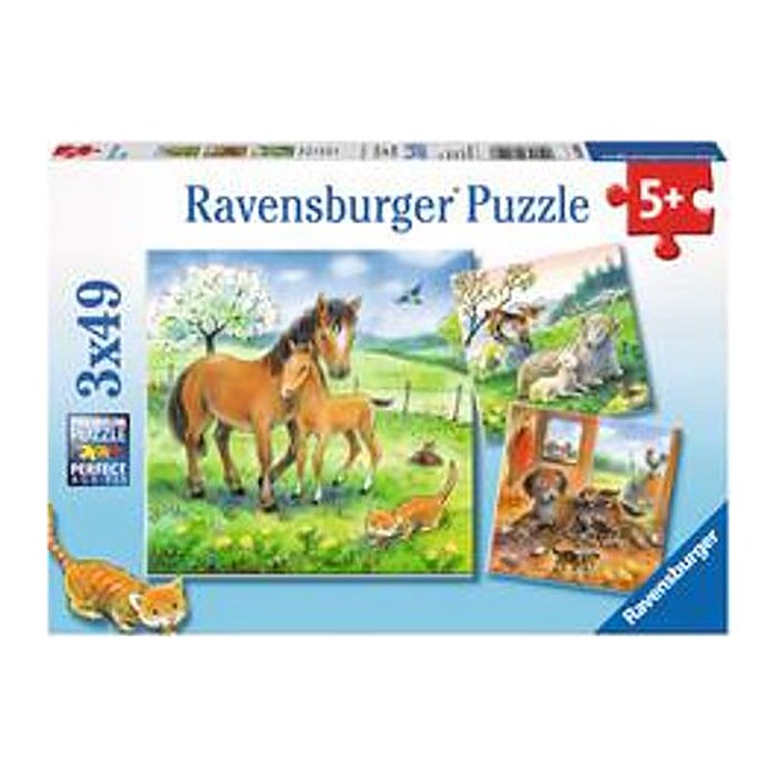 Ravensburger Kuschelzeit Puzzle, 3 x 49 Teile