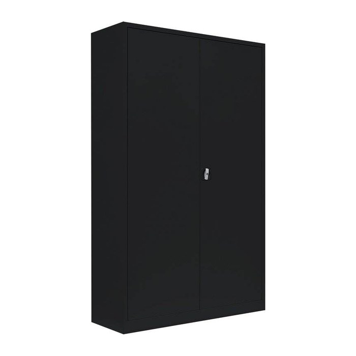 LÜLLMANN Stahlschrank 530379 tiefschwarz 4 Fachböden 120,0 x 42,2 x 195,0 cm, aufgebaut, 1 St.