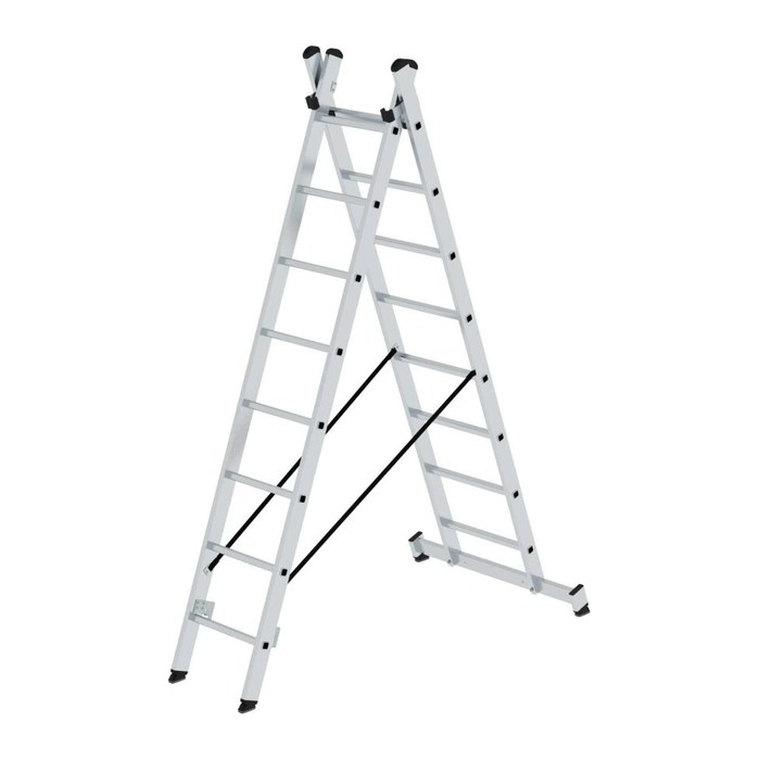 MUNK Stehleiter beidseitig silber 2x 8 Sprossen