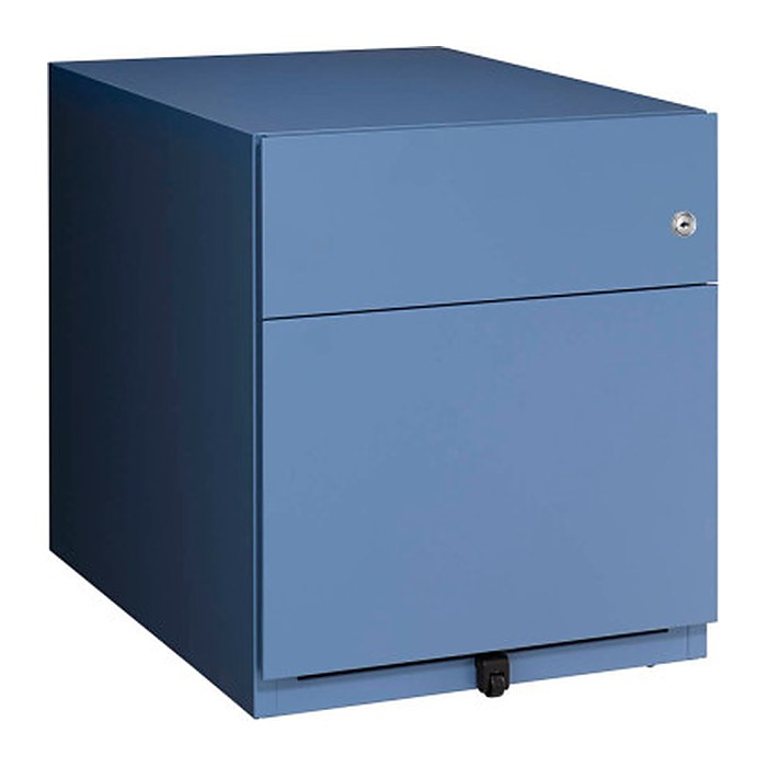 BISLEY Note Rollcontainer blau 2 Auszüge 42,0 x 56,5 x 49,5 cm