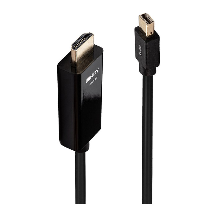 LINDY Mini-DisplayPort an HDMI Kabel 4K30 (DP: passiv) 2m