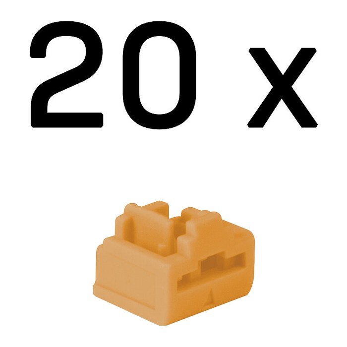 LINDY RJ45 Port Schlösser Orange, 20 Stück