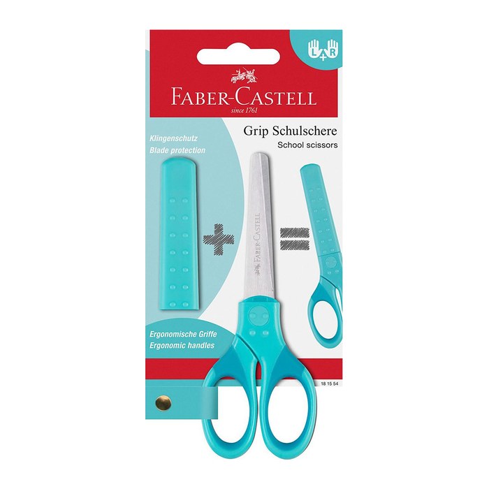 FABER-CASTELL Kinderschere Grip türkis 13,5 cm