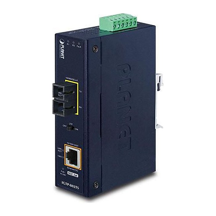 PLANET IP30 10/100/1000T to SFP Gbit Conv. with PoE