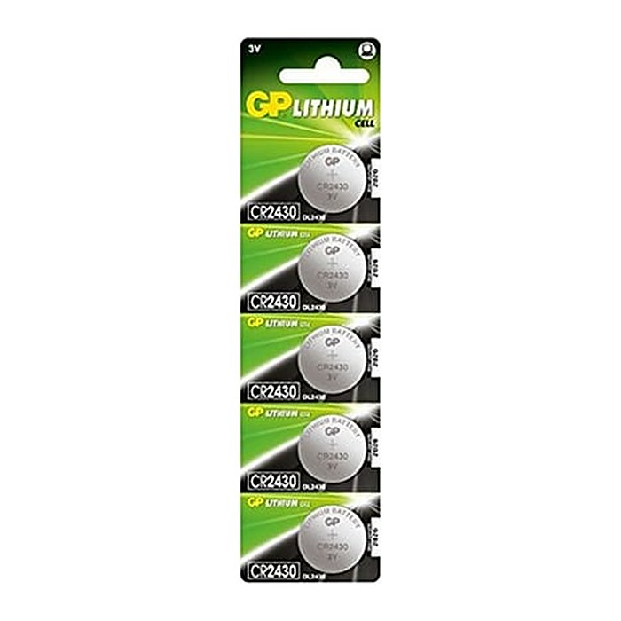 GP Knopfzellen CR2430 Lithium 3,0 V, 5 St.