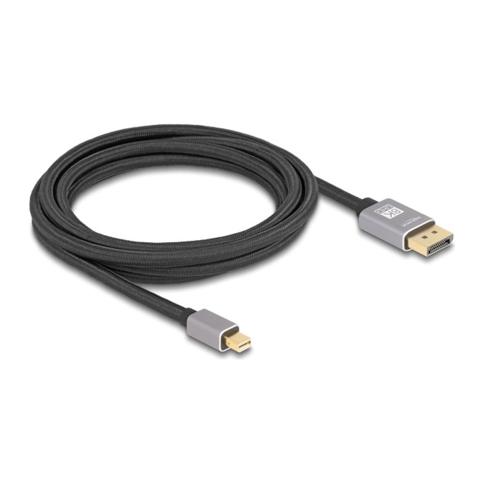 DELOCK Mini DisplayPort zu DisplayPort 8K 60 Hz 3 m grau