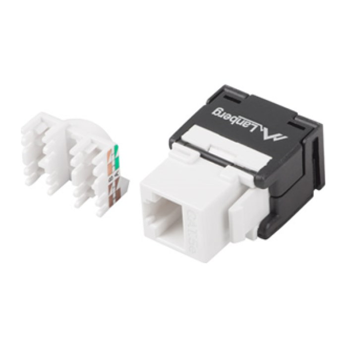 LANBERG Keystone Modul RJ45->LSA CAT.5E UTP 180° werkzeuglos