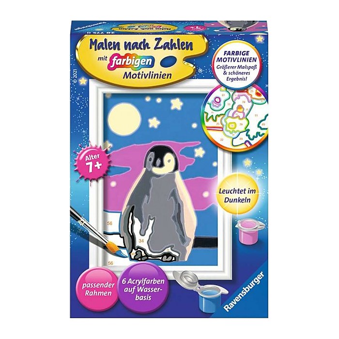 Ravensburger Malen-nach-Zahlen Kleiner Pinguin mehrfarbig