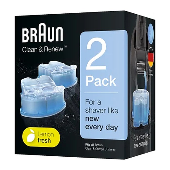 BRAUN 3-in-1 ShaverCare Reinigungskartuschen für Rasierer, 2 St.