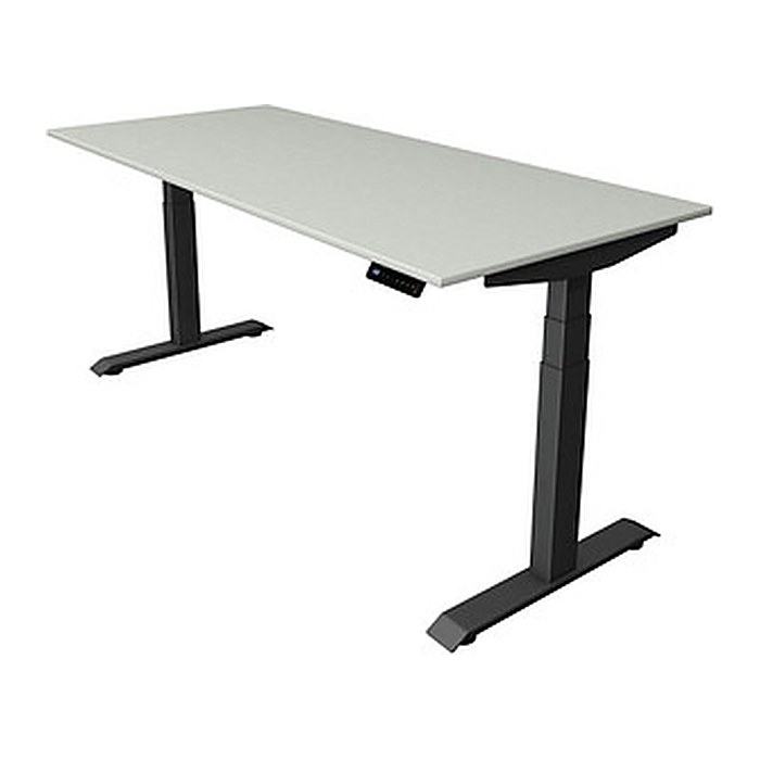 Kerkmann Move 4 elektrisch höhenverstellbarer Schreibtisch lichtgrau rechteckig, T-Fuß-Gestell grau 180,0 x 80,0 cm