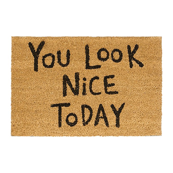 relaxdays Kokosmatte YOU LOOK NICE braun 40,0 x 60,0 cm