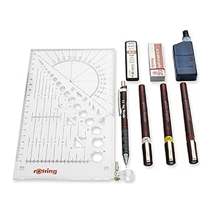 rotring Isograph College-Set Tuschefüller-Set schwarz, 1 Set