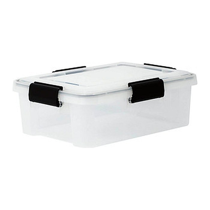 IRIS Ohyama Water Proof Aufbewahrungsbox 10,0 l transparent, schwarz 29,0 x 39,0 x 14,6 cm, 1 St.