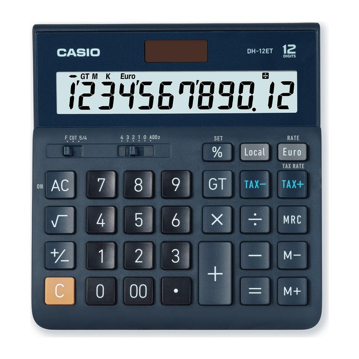 CASIO DH-12ET Tischrechner blau