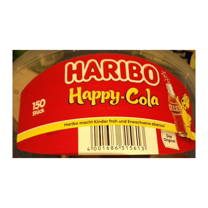 HARIBO HAPPY COLA Fruchtgummi 1200,0 g, 150 St.