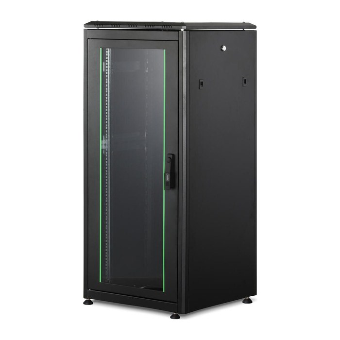 DIGITUS Netzwerkschrank Unique 26HE 1342x600x600mm schwarz (Speditionsversand)