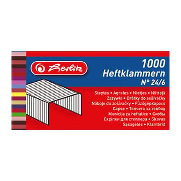 Herlitz Heftklammer No24/6 verzinkt 2x1000er Blister