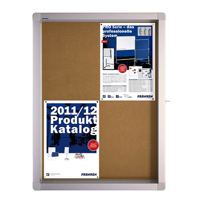 FRANKEN Schaukasten ECO silber 4x DIN A4 53,0 x 4,5 x 70,4 cm, 1 St.