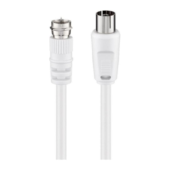 goobay F/Koax SAT-Kabel 1,5 m weiß, 1 St.