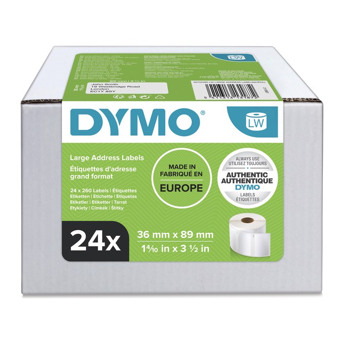 DYMO LW-Adressetiketten Vorteilspack 36x 89mm 24Rl 260St/Rl