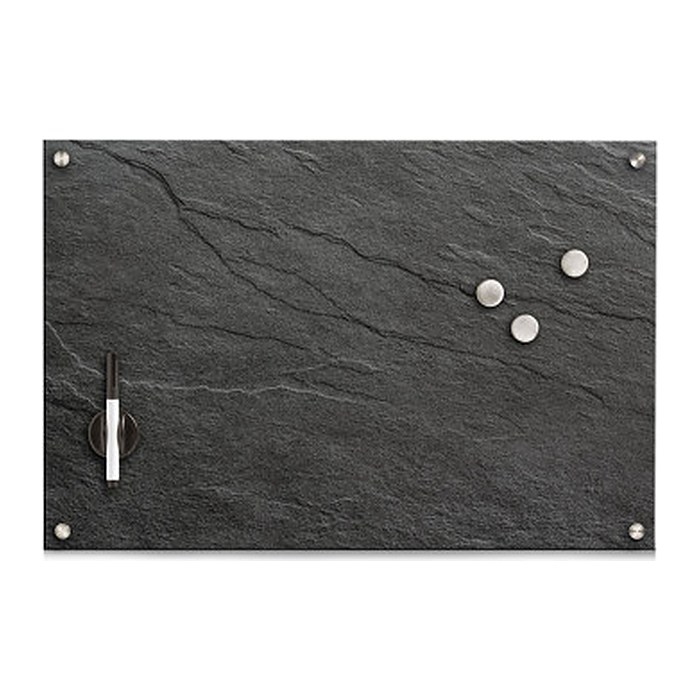 Zeller Glas-Magnettafel 60,0 x 40,0 cm Schiefer anthrazit