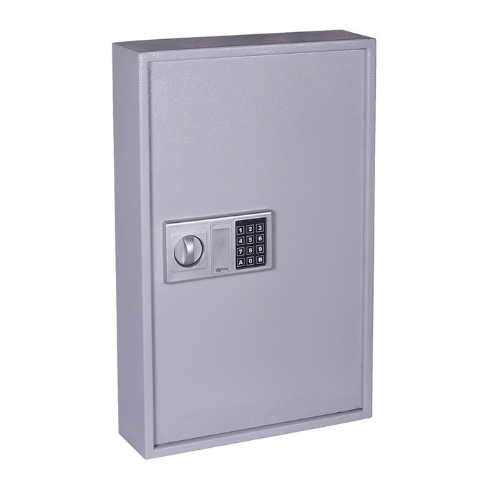 OLYMPIA GOsafe 50C Schlüsseltresor silber mit 133 Haken, Sicherheitsschloss, Zahlencode, 42,0 x 12,0 x 65,0 cm, 1 St.