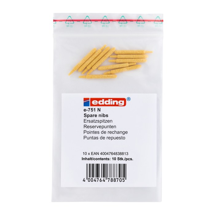 edding Ersatzspitzen für Lackmarker e-751 N natur