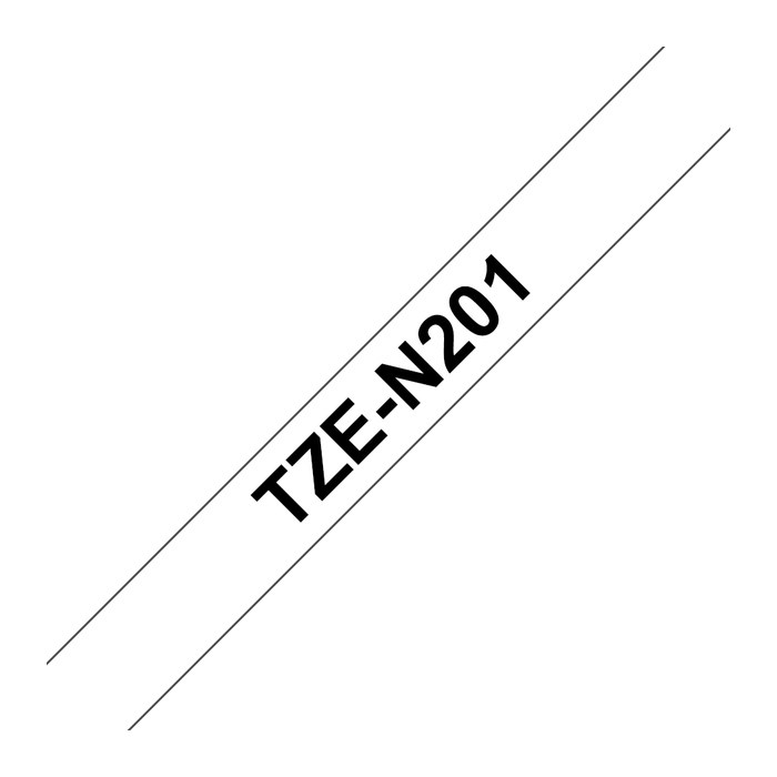 brother Schriftband TZe-N201 TZEN201, 3,5 mm, schwarz auf weiß, 1 St.