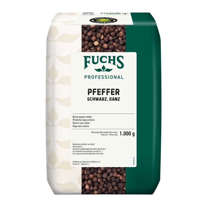 Fuchs Pfeffer schwarz ganz Gewürz, 1,0 kg