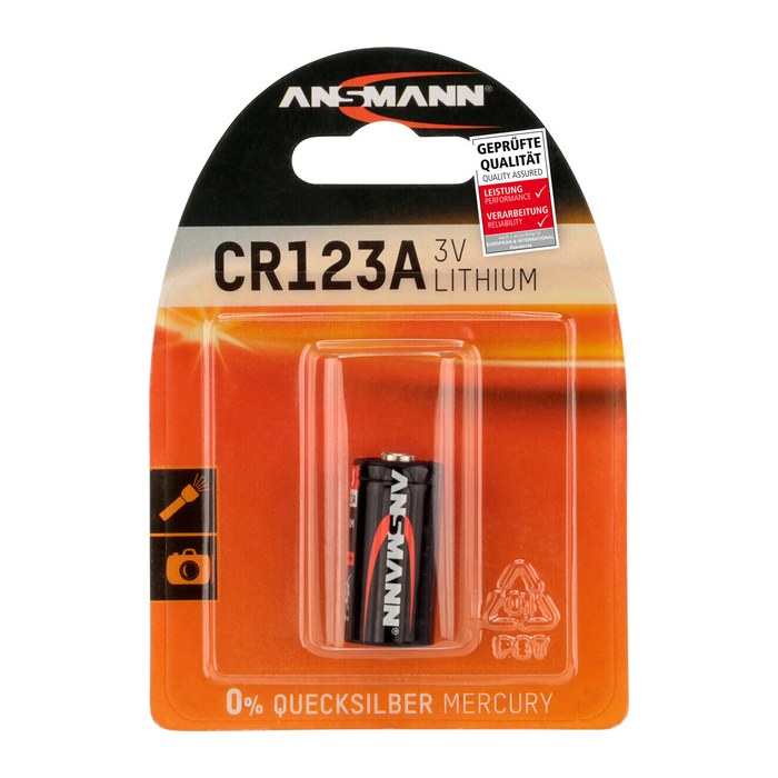 ANSMANN Batterie CR123A Lithium Fotobatterie 3,0 V, 1 St.