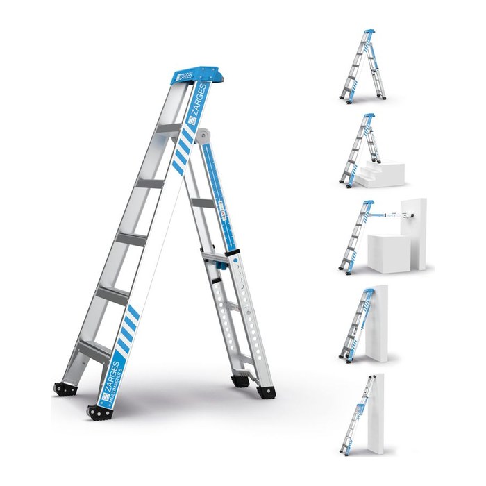 ZARGES Vielzweckleiter MultiMaster 5 silber, H: 288,0 cm
