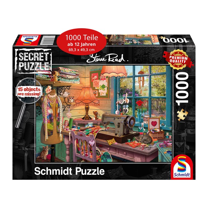 Schmidt Secret Puzzle Im Nähzimmer Puzzle, 1000 Teile