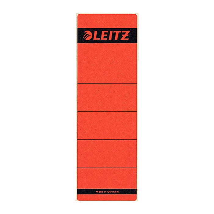 LEITZ Ordneretiketten 1642 rot für 8,0 cm Rückenbreite, 10 St.