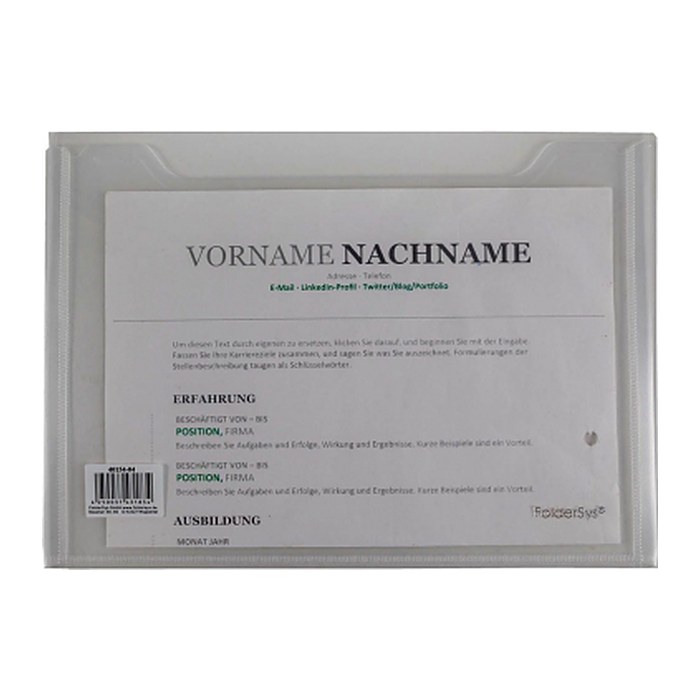 FolderSys Dokumententasche DIN A5 transparent glatt 0,20 mm, 1 St.