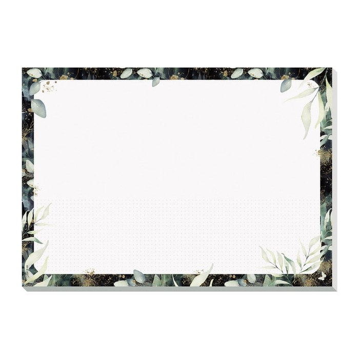 SIGEL Schreibtischunterlage Glamorous Leaves weiß/bunt Papier 42,0 x 29,7 cm, 30 Blatt