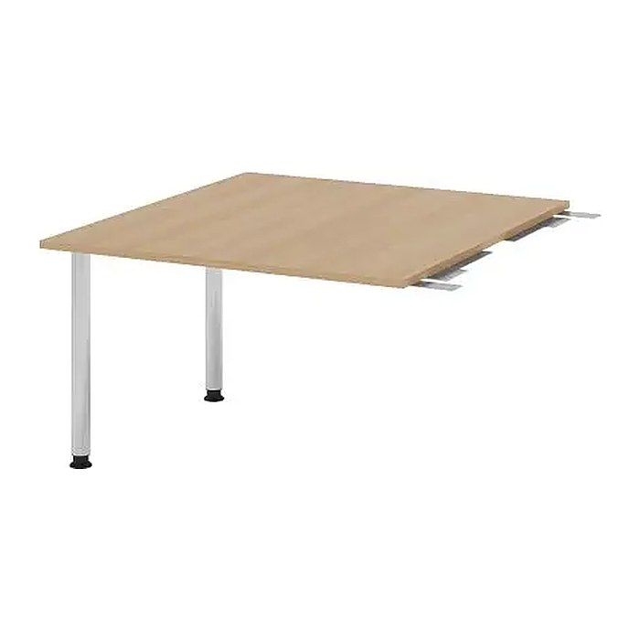 HAMMERBACHER Verbindungsplatte höhenverstellbar KT12C eiche, chrom rechteckig 120,0 x 130,0 x 72,0 - 74,0 cm