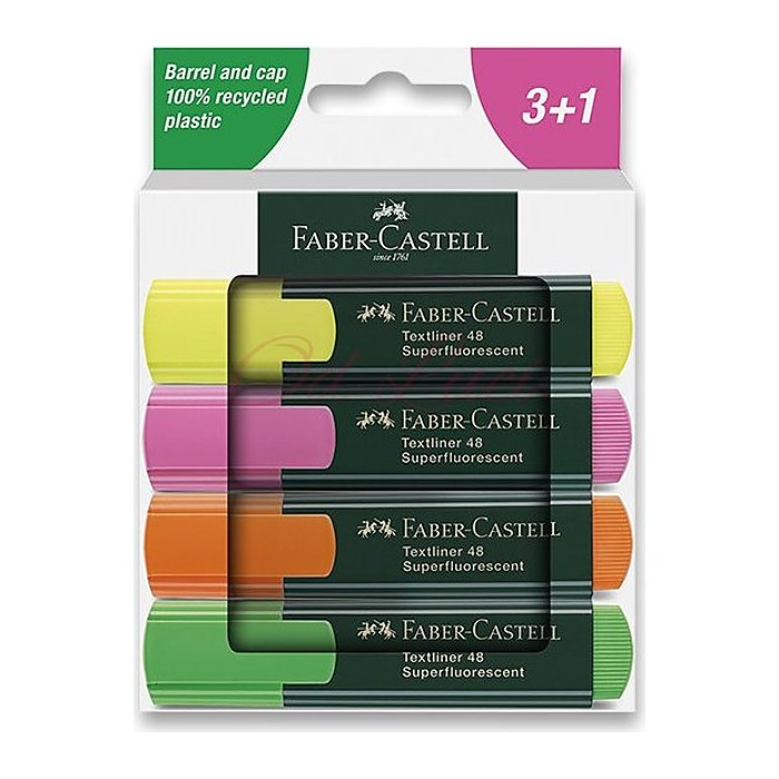FABER-CASTELL 48 Textmarker farbsortiert, 4 St.
