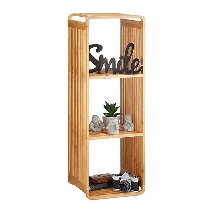 relaxdays Beistellregal braun 33,0 x 33,0 x 96,0 cm, 1 St.