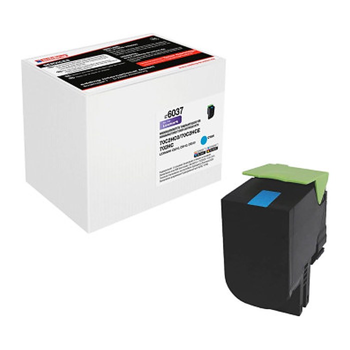 edding EDD-6037  cyan Toner kompatibel zu LEXMARK 70C2HC0