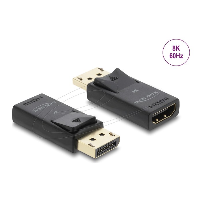 DELOCK Aktiver DisplayPort 1.4 > HDMI Adap. 8K mit HDR Funk.