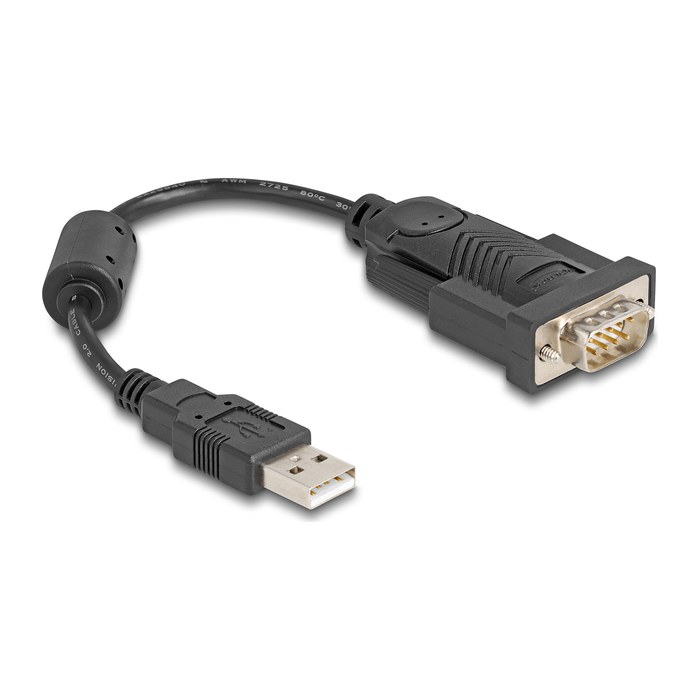 DELOCK Adapter USB 2.0 Typ-A zu 1 x Seriell RS-232 D-Sub 9