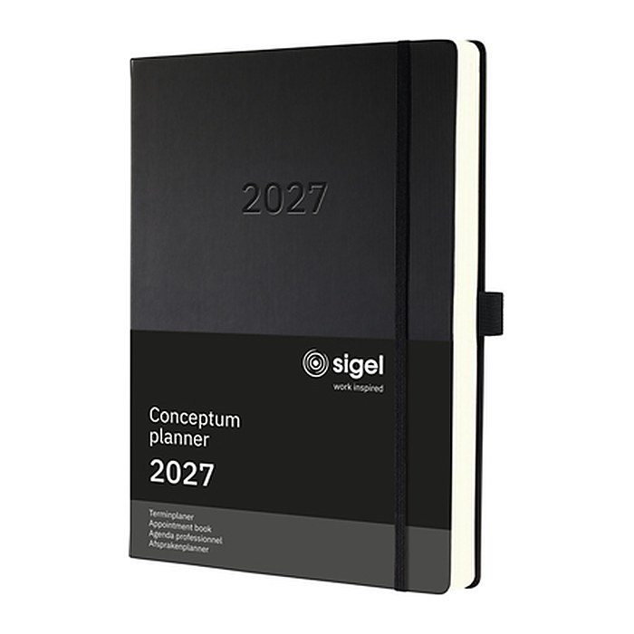 SIGEL Buchkalender Conceptum 2027 schwarz, 1 St.