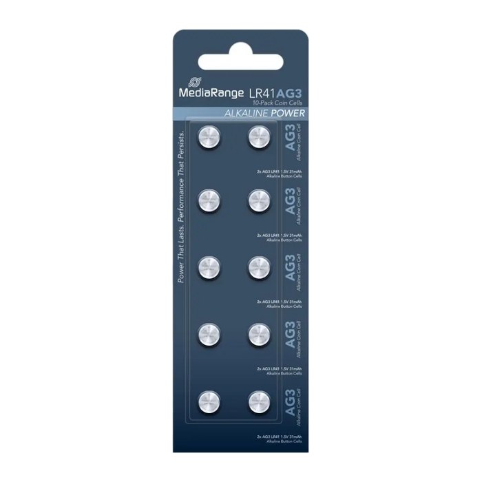 MediaRange Batterie Knopfzelle Blister Alkaline/LR 41 1,5 10